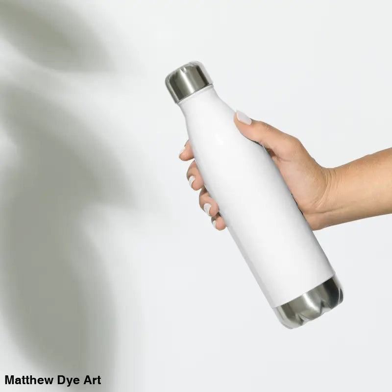 White metal Vintage Cat Stainless Steel Water Bottle for daily adventures