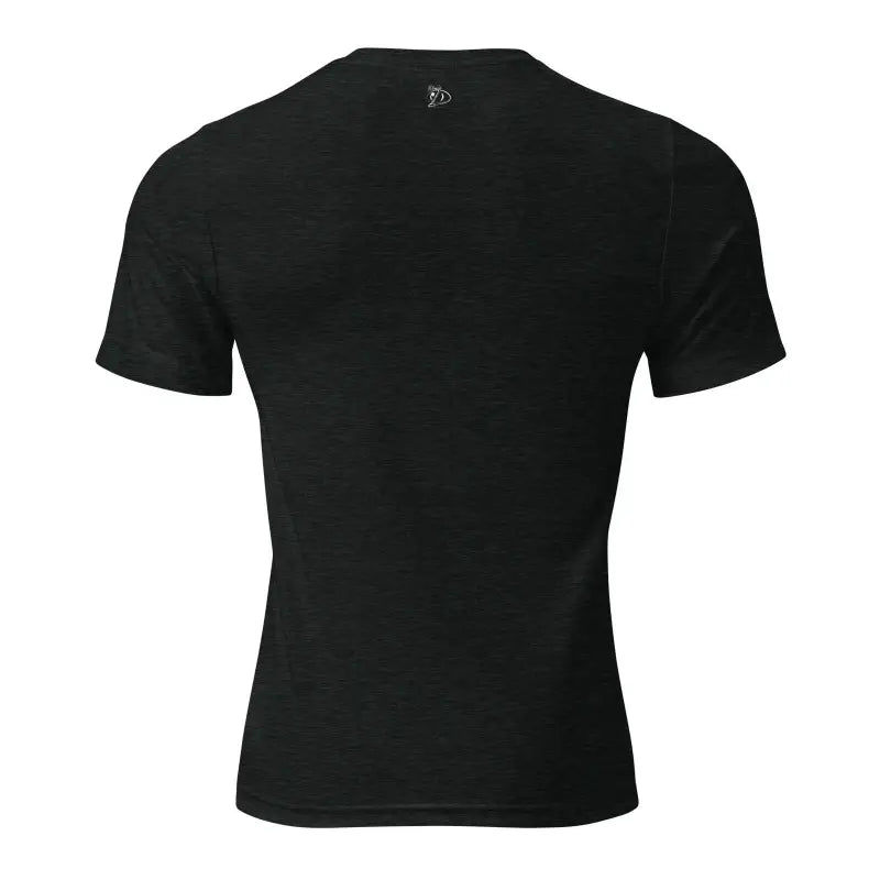 Plain black short-sleeve compression shirt from Voynich Oil Painting collection