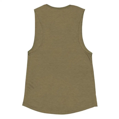 Olive green muscle tank by Matthew Dye featuring Warrior Power with Norse Inspirations