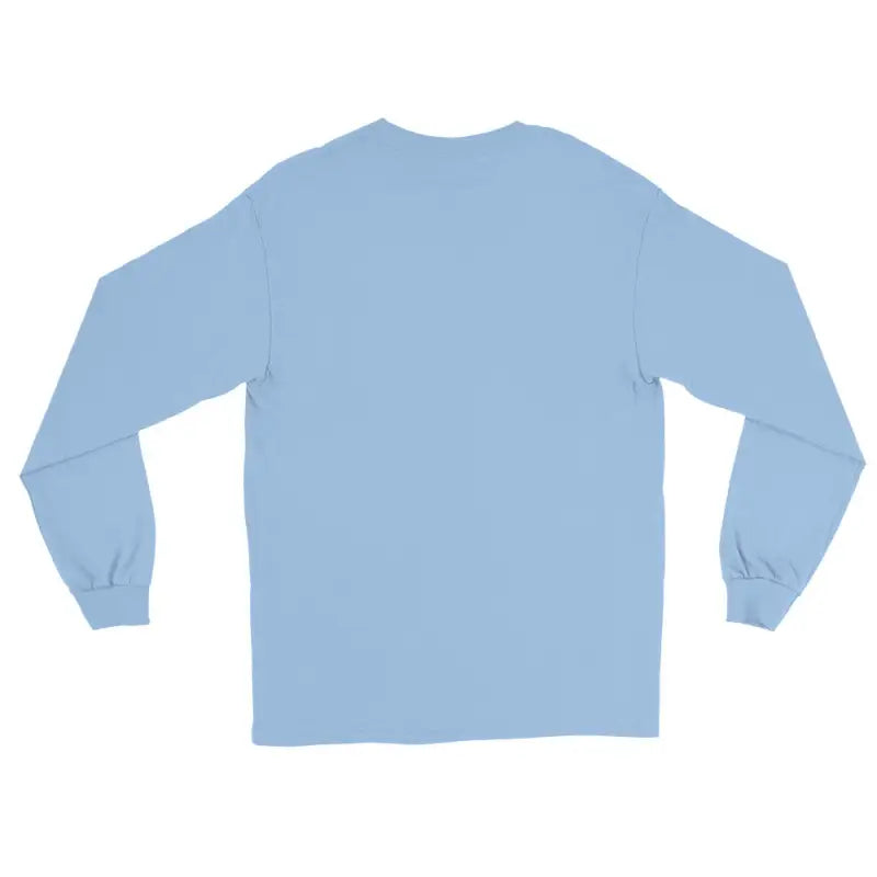 Light blue long-sleeve crewneck shirt, a quintessential men’s fashion must-have