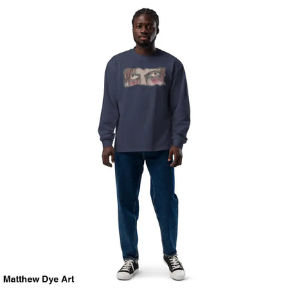 Man wearing an elegant premium long sleeve shirt from Watcher’s Veil streetwear collection