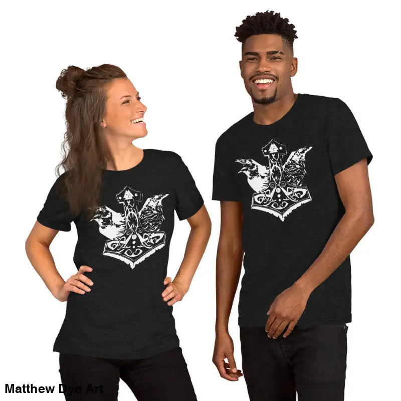 Viking pride t-shirt with black tee and white Thor’s hammer graphic