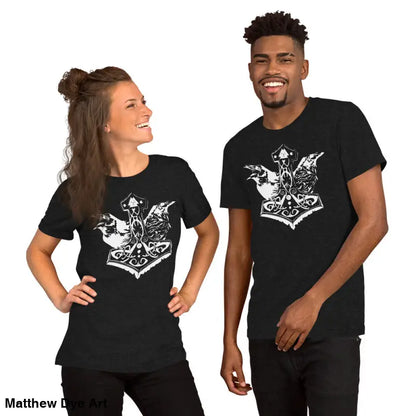 Viking pride t-shirt with black tee and white Thor’s hammer graphic