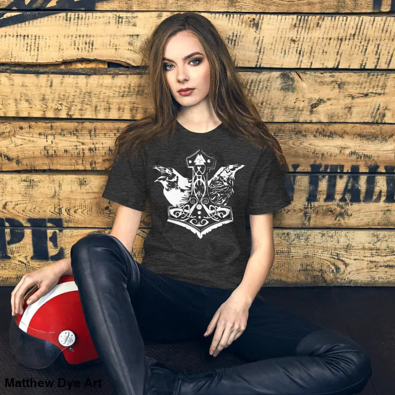 Viking pride t-shirt with Thors hammer and storied Viking heritage design