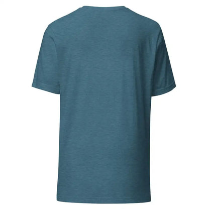 Teal-colored plain cotton unisex t-shirt for Trick R Treat Halloween celebration