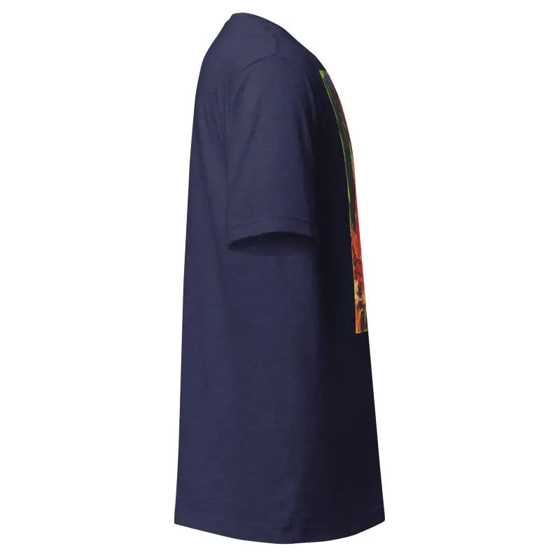 Navy blue unisex t-shirt with side panel design for Trick R Treat Halloween