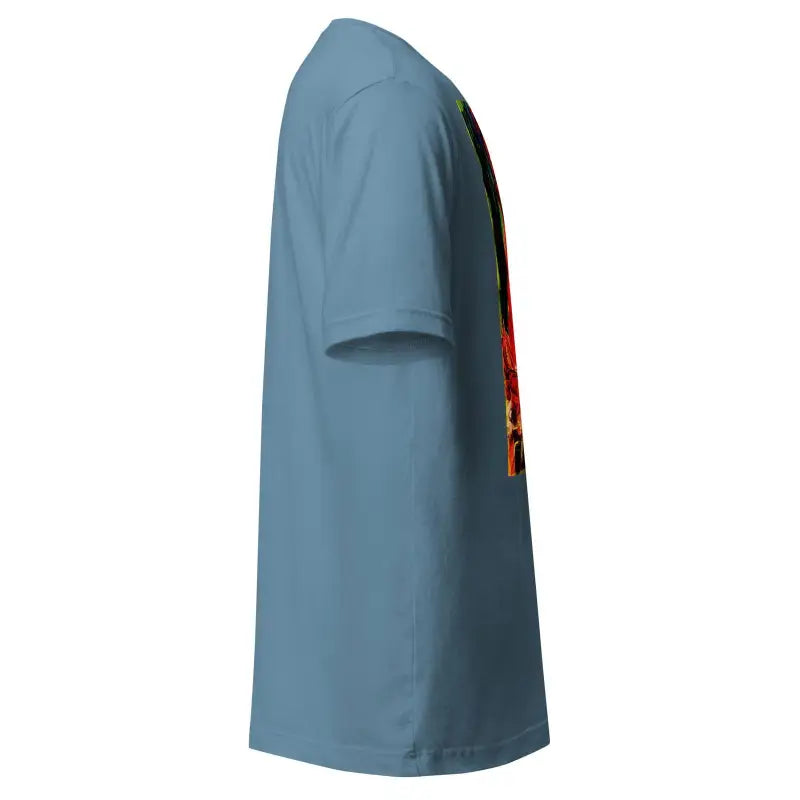 Light blue unisex t-shirt with red side panels for Trick R Treat Halloween