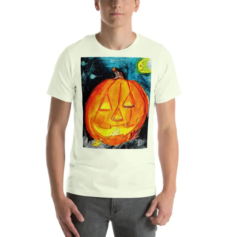 Carved jack-o’-lantern with classic design for spooky soft unisex pumpkin elegance