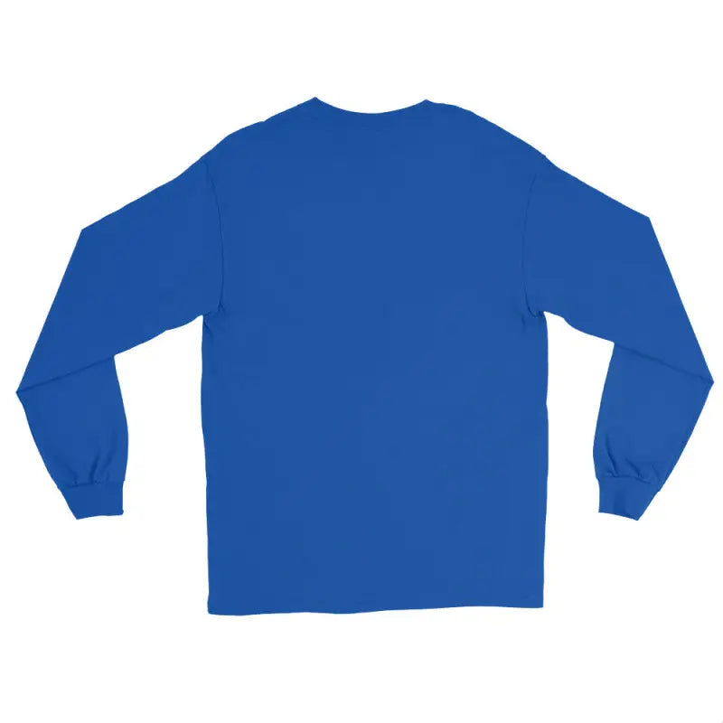 Royal blue long sleeve shirt featuring a crew neckline for pumpkin witch enthusiasts