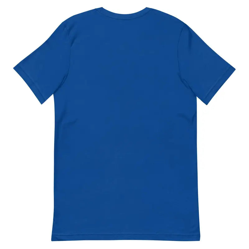 Plain royal blue short sleeve t-shirt featuring Whimsical Vintage Cat Unisex design