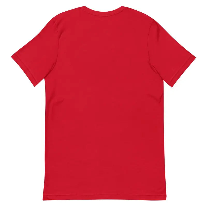 Plain red t-shirt with short sleeves in Whimsical Vintage Cat Unisex design