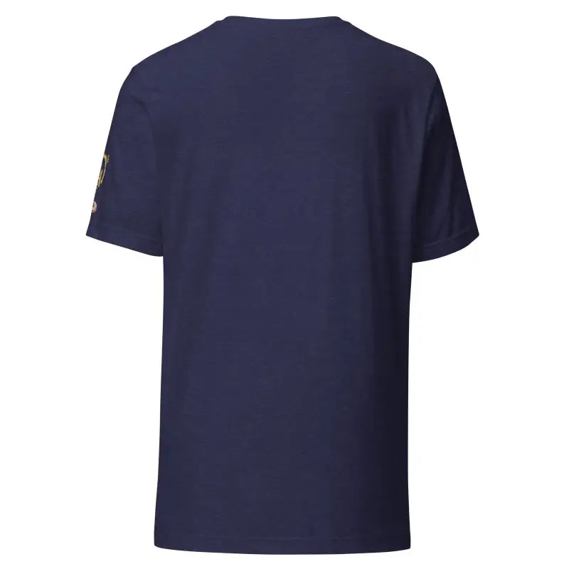 Navy blue short-sleeved crafted unisex tri-blend t-shirt from Whispers of Artistry