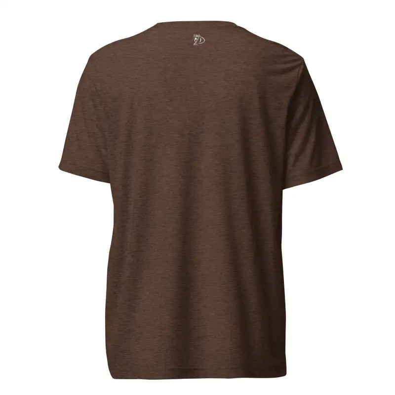 Plain brown short sleeve mayhem tri-blend t-shirt for the Murder Party Mayhem collection