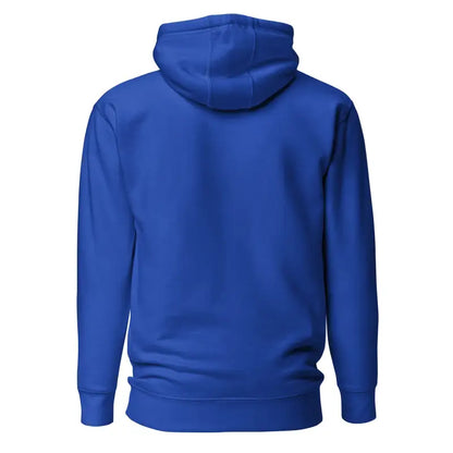 Royal blue pullover hoodie displayed from the back of the Soultangler Streetwear-Inspired Hoodie