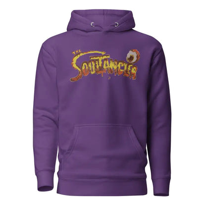 Purple hoodie sweatshirt with gold Sunflower graphic from Soultangler Streetwear-Inspired collection