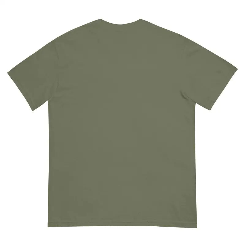 Plain olive green t-shirt from Whispers of Night in Skull Owl Unisex Heavyweight Harmony