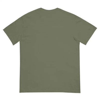 Plain olive green t-shirt from Whispers of Night in Skull Owl Unisex Heavyweight Harmony