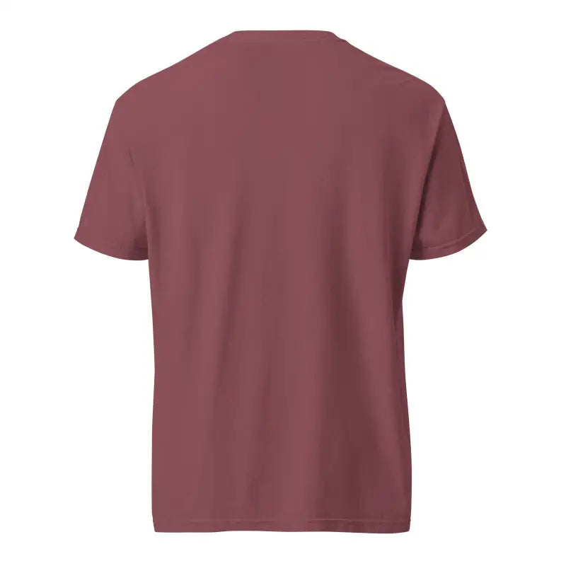 Plain burgundy crew neck t-shirt featured in Zombie Cinema Reverie heavyweight t-shirt