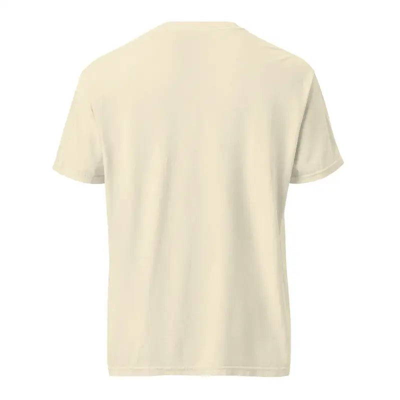 Plain cream-colored heavyweight t-shirt featuring Zombie Cinema Reverie design