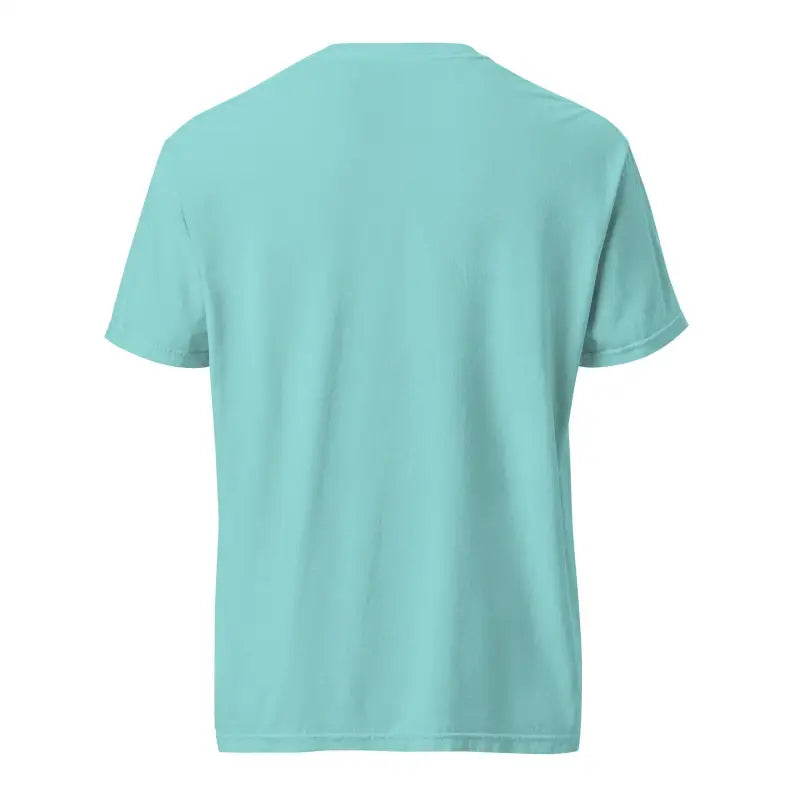 Mint green short-sleeved t-shirt from Zombie Cinema on a Royal Blue Heavyweight T-Shirt